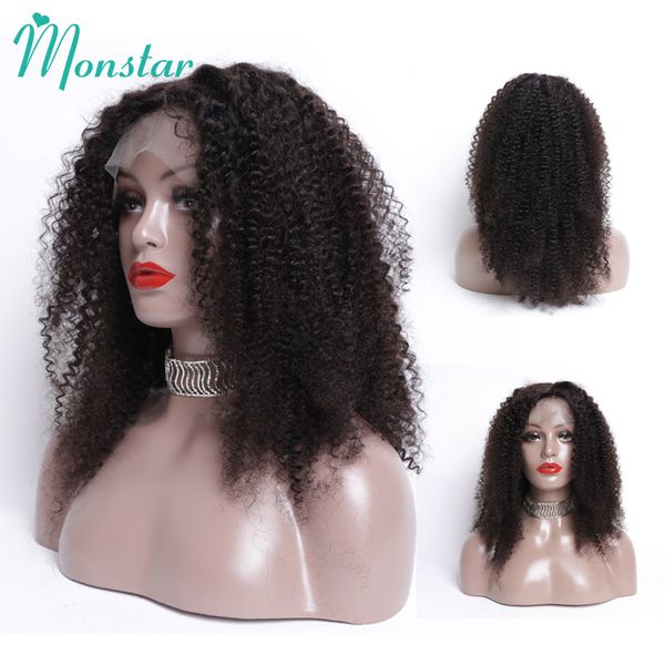 monstar 150 density 360 lace frontal wig afro kinky curly coily hair wig with baby hair brazilian lace front human wig remy hair, Black
monstar 150 density 360 lace frontal wig afro kinky curly coily hair wig with baby hair brazilian lace front human wig remy hair, Black