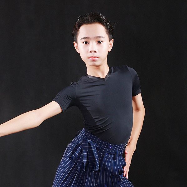 stage wear 2021 latin dance for boy black v-neck shirts practice clothes cha rumba samba performance dqs4955, Black;red
stage wear 2021 latin dance for boy black v-neck shirts practice clothes cha rumba samba performance dqs4955, Black;red