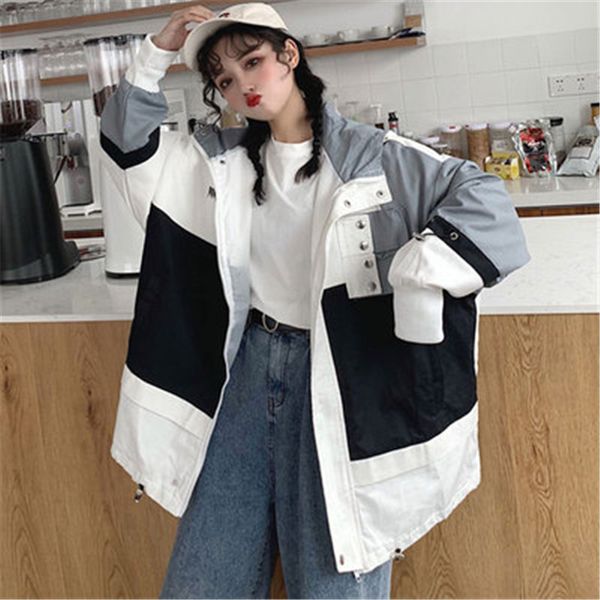 harajuku style spring autumn tooling jacket female 2020 new loose korean sports hooded jackets for women coats outerwear m555, Black;brown
harajuku style spring autumn tooling jacket female 2020 new loose korean sports hooded jackets for women coats outerwear m555, Black;brown
