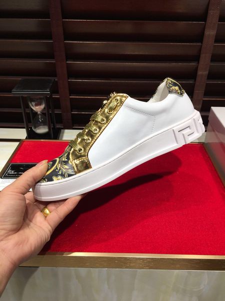 2019y spring and summer new men's printed flat white shoes, trend wild sports shoes, wild shoes, original box packaging: 38-44, Black
2019y spring and summer new men's printed flat white shoes, trend wild sports shoes, wild shoes, original box packaging: 38-44, Black