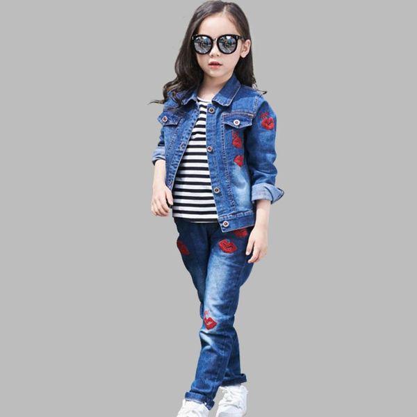 clothing sets teen girls denim jacket & jeans 2 pcs suit for fashion embroidery clothes set autumn kids suits, White
clothing sets teen girls denim jacket & jeans 2 pcs suit for fashion embroidery clothes set autumn kids suits, White