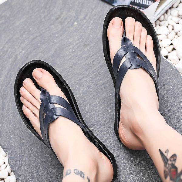 flip flops men sandals summer slippers shoes casual leather seaside beach breathable slides men's brand designer flat shoes 2020, Black
flip flops men sandals summer slippers shoes casual leather seaside beach breathable slides men's brand designer flat shoes 2020, Black