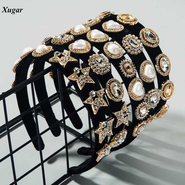 baroque velvet rhinestone pearls headband for women fashion star heart flash crystal hairband girls hair hoop hair accessories
baroque velvet rhinestone pearls headband for women fashion star heart flash crystal hairband girls hair hoop hair accessories