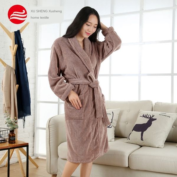 high-grade long-staple cotton warm warm home clothes and bathrobe for male and female couples nightgown l bathrobe home clothes
high-grade long-staple cotton warm warm home clothes and bathrobe for male and female couples nightgown l bathrobe home clothes