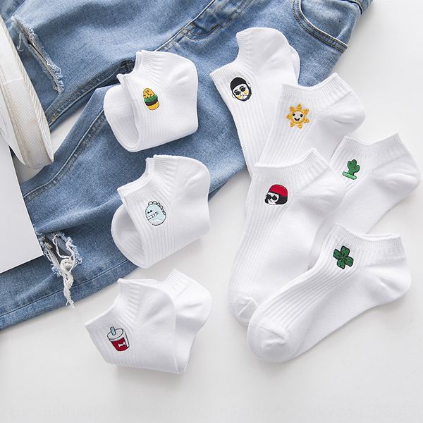 women's autumn new creative cotton embroidered women's shallow boat and mouth boat socks versatile fashion socks, Pink;yellow
women's autumn new creative cotton embroidered women's shallow boat and mouth boat socks versatile fashion socks, Pink;yellow