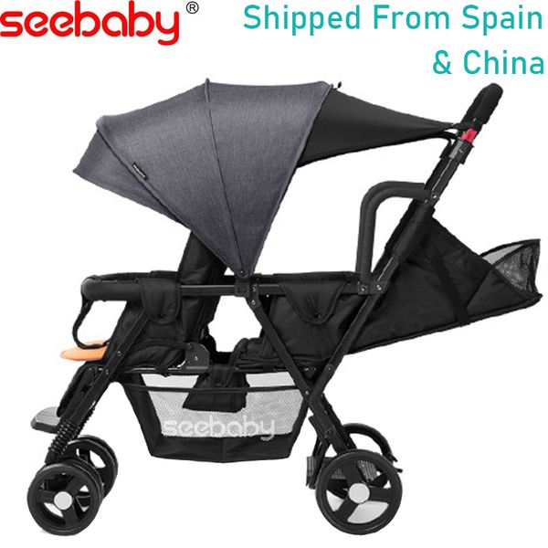 seebaby twin baby stroller big small two-child double 4 wheel stroller folding lightweight front and back can sit and lie
seebaby twin baby stroller big small two-child double 4 wheel stroller folding lightweight front and back can sit and lie