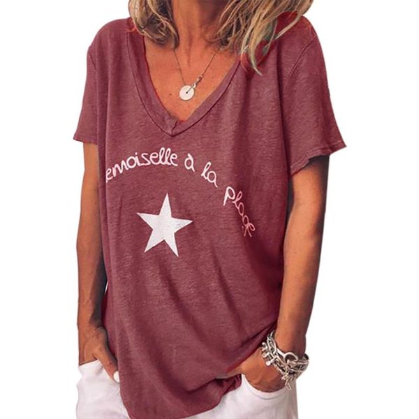 adisputent summer 2020 women loose casual letter printed t-shirt v-neck short sleeve pentagram outdoor sports t-shirt, Black;blue
adisputent summer 2020 women loose casual letter printed t-shirt v-neck short sleeve pentagram outdoor sports t-shirt, Black;blue
