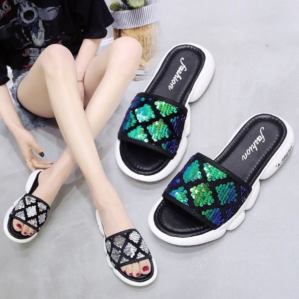 sequin sandals and cross slippers women's 2019 summer new korean style fashion beach sandals muffin thick bottom outdoor slippers
sequin sandals and cross slippers women's 2019 summer new korean style fashion beach sandals muffin thick bottom outdoor slippers