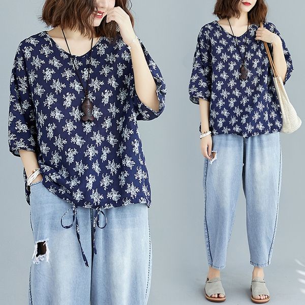 qebdq fat mm base women's summer new artistic western style large size v-neck cotton silk printed short sleeve slimming t- shirt t-shir, White
qebdq fat mm base women's summer new artistic western style large size v-neck cotton silk printed short sleeve slimming t- shirt t-shir, White