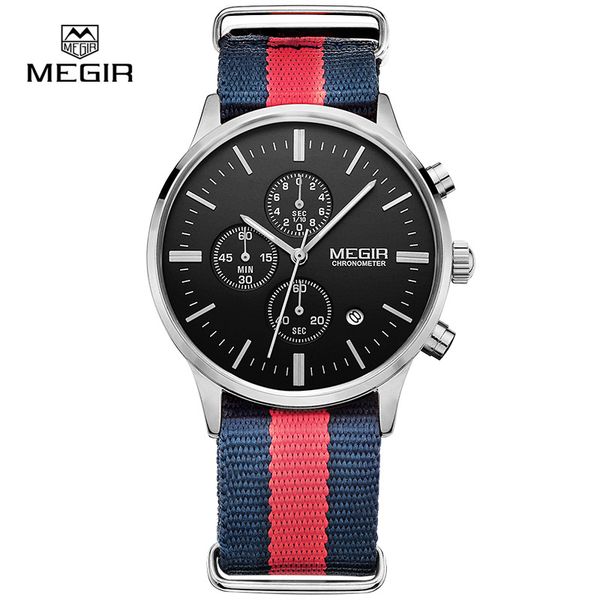 megir casual chronograph water resistant quartz watch men luminous canvas strap wristwatch 2011 ing, Slivery;brown
megir casual chronograph water resistant quartz watch men luminous canvas strap wristwatch 2011 ing, Slivery;brown