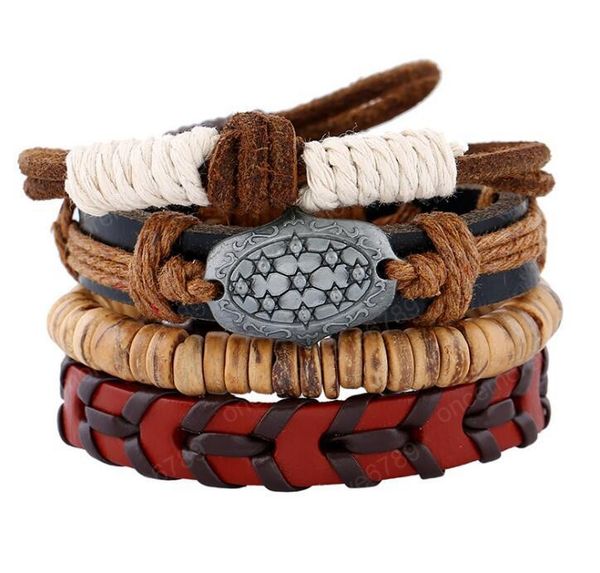 men's genuine leather bracelet diy coconut shell alloy button beads leather bracelet combination suit bracelet 4styles/1set, Golden;silver
men's genuine leather bracelet diy coconut shell alloy button beads leather bracelet combination suit bracelet 4styles/1set, Golden;silver
