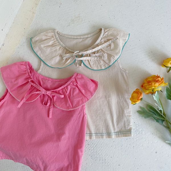 tgg2020 new korean style girls pure color lace collar doll doll lace shirt little girl sleeveless shirt, White;black
tgg2020 new korean style girls pure color lace collar doll doll lace shirt little girl sleeveless shirt, White;black