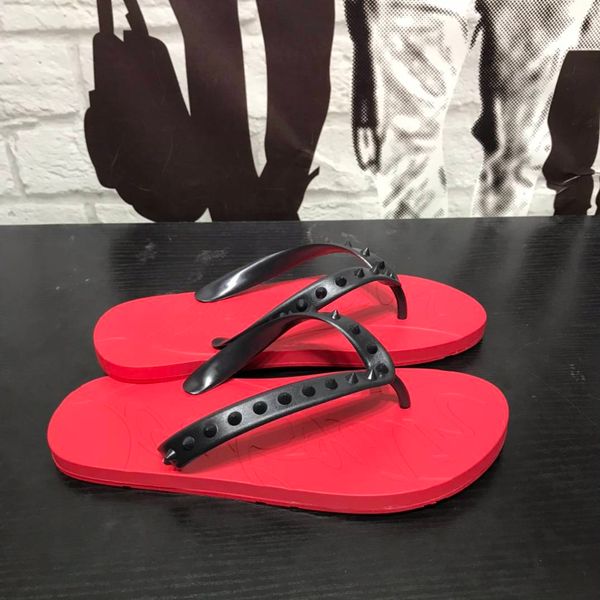 summer men's beach slip on slides red bottom loubi flip flat sandals slippers studs sandals flats luxey designer flip flops sandalias, Black
summer men's beach slip on slides red bottom loubi flip flat sandals slippers studs sandals flats luxey designer flip flops sandalias, Black