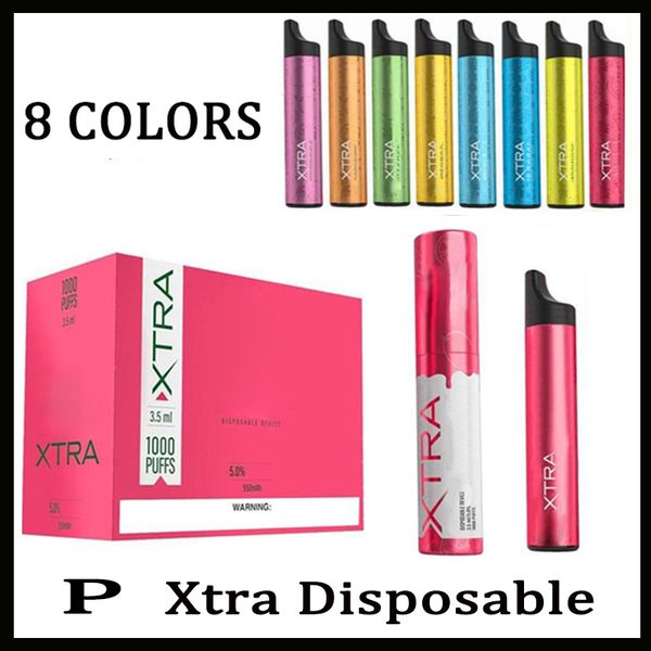 P Xtra Одноразовые устройства Предварительно заполненные 3,5 мл 550mAh Аккумулятор Pod 1000+ Puff Vape Pen VS Posh Bar PLUS MR Vapor Банг XXL
P Xtra Одноразовые устройства Предварительно заполненные 3,5 мл 550mAh Аккумулятор Pod 1000+ Puff Vape Pen VS Posh Bar PLUS MR Vapor Банг XXL