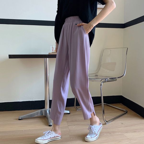 2020 new summer women's high waist pure color slim casual pantalettes high waist sweet sweatpants harajuku style ing, Black;white
2020 new summer women's high waist pure color slim casual pantalettes high waist sweet sweatpants harajuku style ing, Black;white