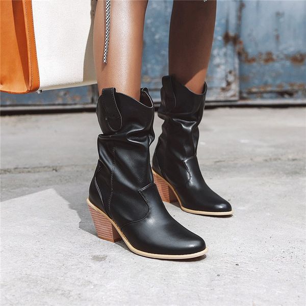 ymechic 2020 fashion slip on pleated block high heels red black white ankle western boots for women female shoes spring autumn
ymechic 2020 fashion slip on pleated block high heels red black white ankle western boots for women female shoes spring autumn