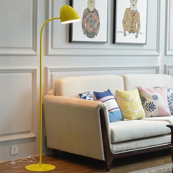 Nordic Floor Lamp Living Room Bedroom Bedside Sofa Simple Modern Vertical Creative Floor Lamp Macaron Floor Lamp