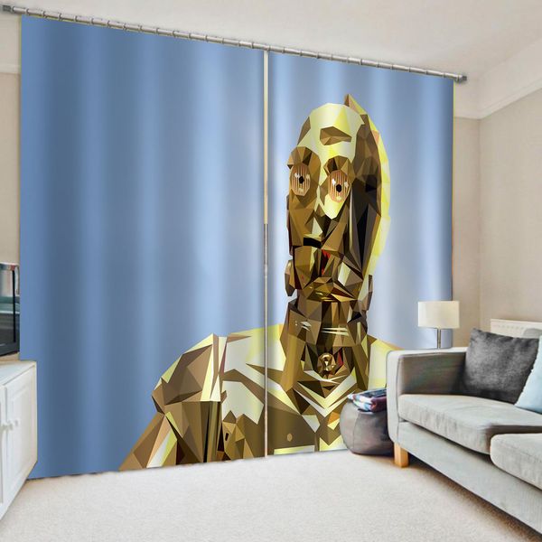 blue background gold robot curtains 3d curtains blackout for living room kids bedroom fabric
blue background gold robot curtains 3d curtains blackout for living room kids bedroom fabric