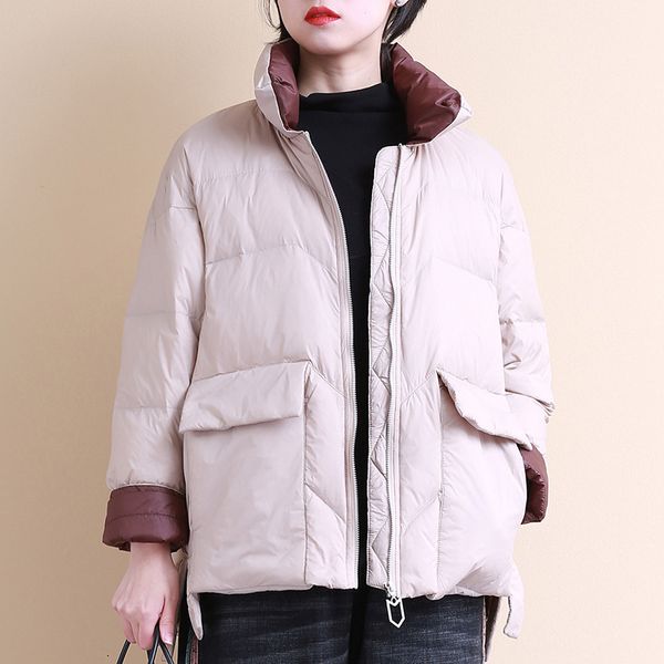 women's down & parkas 2021 winter womens jacket ultra light white duck coat short loose warm parka female windproof outwear, Black
women's down & parkas 2021 winter womens jacket ultra light white duck coat short loose warm parka female windproof outwear, Black