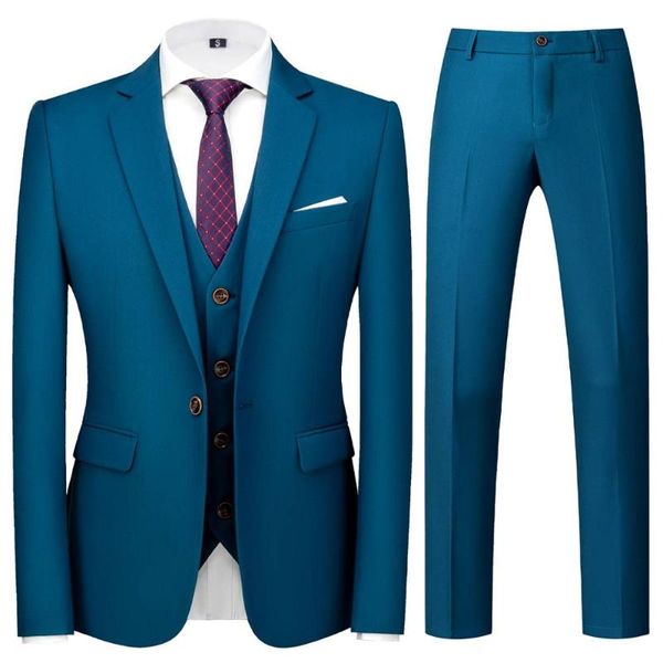 yunclos men's suits 3 pieces (jacket+vest+pant) asian size solid color wedding$business suit set casual slim suit masculino, Gray
yunclos men's suits 3 pieces (jacket+vest+pant) asian size solid color wedding$business suit set casual slim suit masculino, Gray