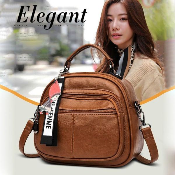 women shoulder crossbody multifunctional backpack women small backpack female vintage retro soft leather multi-pocket 
women shoulder crossbody multifunctional backpack women small backpack female vintage retro soft leather multi-pocket