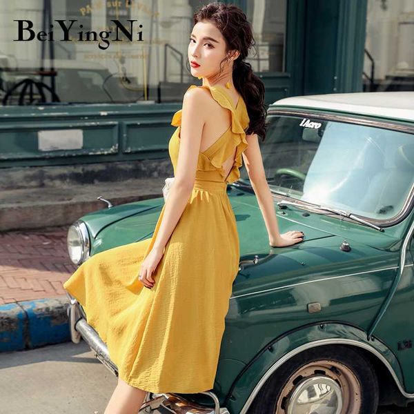 beiyingni мода лето платья без рукавов женщин boho пляж вскользь сексуального backless оборок платья vintage женщина желтого vestidos, Black;gray
beiyingni мода лето платья без рукавов женщин boho пляж вскользь сексуального backless оборок платья vintage женщина желтого vestidos, Black;gray