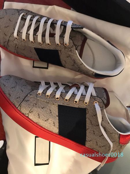 print new designer shoes white bees ace embroidered mens & womens genuine leather designer sneaker red bottom casual shoes c18, Black
print new designer shoes white bees ace embroidered mens & womens genuine leather designer sneaker red bottom casual shoes c18, Black