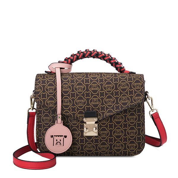 luxury print contrast womens shoulder crossbody bags pu leather lock handbags original hand-woven postman bag fashion 
luxury print contrast womens shoulder crossbody bags pu leather lock handbags original hand-woven postman bag fashion