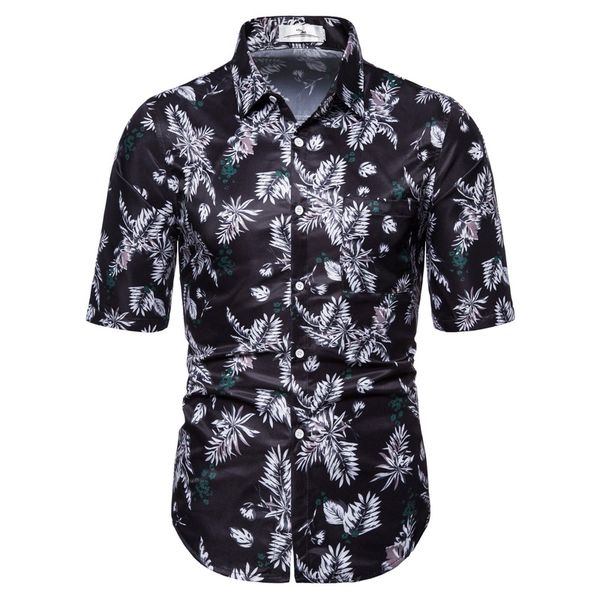 single breasted pocket front hawaiian shirts men summer streetwear short sleeve beach shirt big and tall size floral shirts man, White;black
single breasted pocket front hawaiian shirts men summer streetwear short sleeve beach shirt big and tall size floral shirts man, White;black