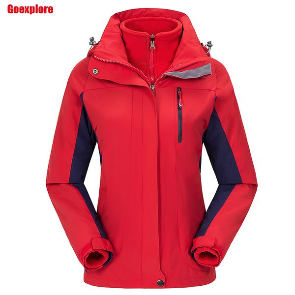 thicken coat women camping hiking ski sports slim mountain waterproof double layer 3 in 1 winter jacket women, Blue;black
thicken coat women camping hiking ski sports slim mountain waterproof double layer 3 in 1 winter jacket women, Blue;black