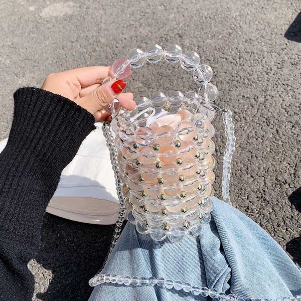transparent beaded tote bag 2020 summer new women's designer handbag mini bucket bag lovely shoulder messenger
transparent beaded tote bag 2020 summer new women's designer handbag mini bucket bag lovely shoulder messenger