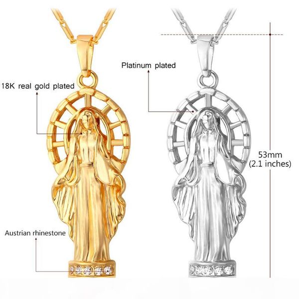 virgin mary pendant necklace for women men platinum plated 18k real gold plated jesus piece jewelry, Silver
virgin mary pendant necklace for women men platinum plated 18k real gold plated jesus piece jewelry, Silver