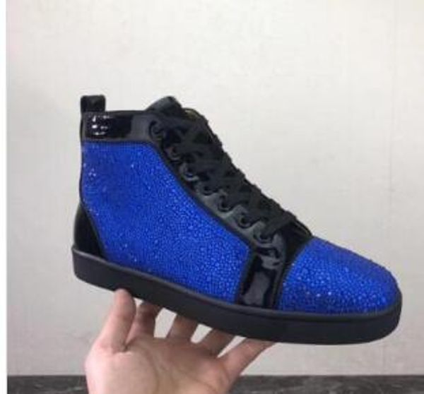 2019 famous brands blue rhinestone high sneakers laboutin black patent leather crystal men women red bottom casual shoes
2019 famous brands blue rhinestone high sneakers laboutin black patent leather crystal men women red bottom casual shoes