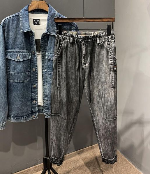men's jeans large size harem pants elastic waist blue denim trousers soft mens fashion big 44 46
men's jeans large size harem pants elastic waist blue denim trousers soft mens fashion big 44 46