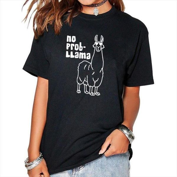 no prob llama letter print t shirt v neck women short sleeve o neck loose tshirt 2020 summer women tee shirt, White
no prob llama letter print t shirt v neck women short sleeve o neck loose tshirt 2020 summer women tee shirt, White