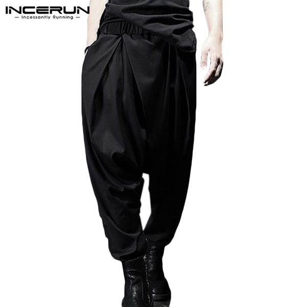 men's pants men2021 fashion casual black wide leg trousers elastic waist harem boy streetwear punk baggy cross-pants plus size incerun
men's pants men2021 fashion casual black wide leg trousers elastic waist harem boy streetwear punk baggy cross-pants plus size incerun