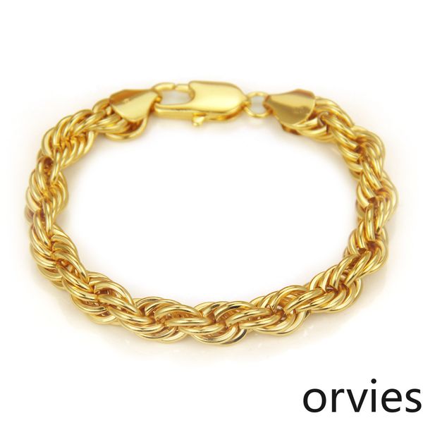 2020 european and american fashion twist rope chain gold-plated hip hop twist bracelet, Black
2020 european and american fashion twist rope chain gold-plated hip hop twist bracelet, Black
