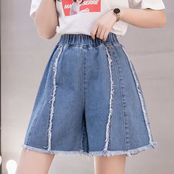 plus size denim shorts women summer casual loose ripped elastic waist vintage oversized korean wide leg short pants street style, Blue
plus size denim shorts women summer casual loose ripped elastic waist vintage oversized korean wide leg short pants street style, Blue