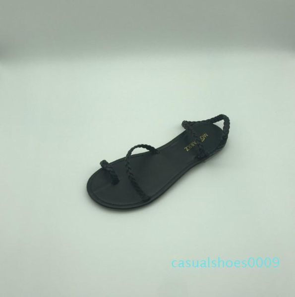 fashion women beach open-toed cusp flat-soled sandals artificial pu knitting rome style beef tendon bottom leisure om c09, Black
fashion women beach open-toed cusp flat-soled sandals artificial pu knitting rome style beef tendon bottom leisure om c09, Black