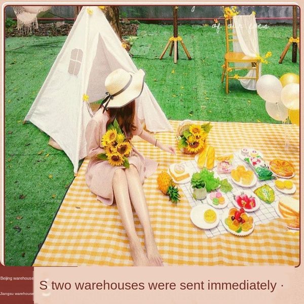 nktyw spring outing picnic cloth outdoor portable waterproof picnic floor thickened yellow grid meal cloth meal mat ins wind moisture-proof
nktyw spring outing picnic cloth outdoor portable waterproof picnic floor thickened yellow grid meal cloth meal mat ins wind moisture-proof