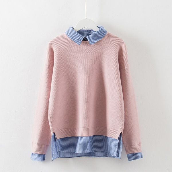 rlyaeiz 2020 spring autumn sweater women korean casual pure color fake two pieces knitting pullover female knitted sweaters, White;black
rlyaeiz 2020 spring autumn sweater women korean casual pure color fake two pieces knitting pullover female knitted sweaters, White;black