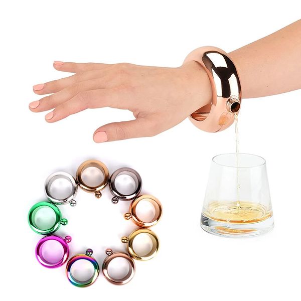 3.5oz bangle hip flask stainless steel alcohol whiskey bottle pocket bracelet wine bottle fashion water bottles drinkware yfa2217
3.5oz bangle hip flask stainless steel alcohol whiskey bottle pocket bracelet wine bottle fashion water bottles drinkware yfa2217