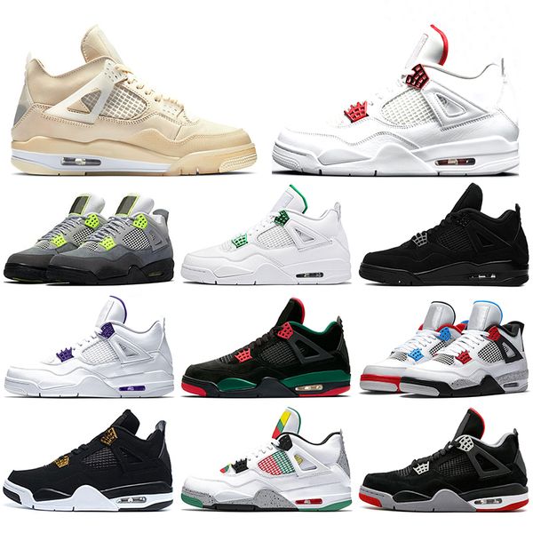 jumpman 4 4s mens trainers basketball shoes sail neon metallic purple rasta athletics men sports sneakers size 40-47
jumpman 4 4s mens trainers basketball shoes sail neon metallic purple rasta athletics men sports sneakers size 40-47