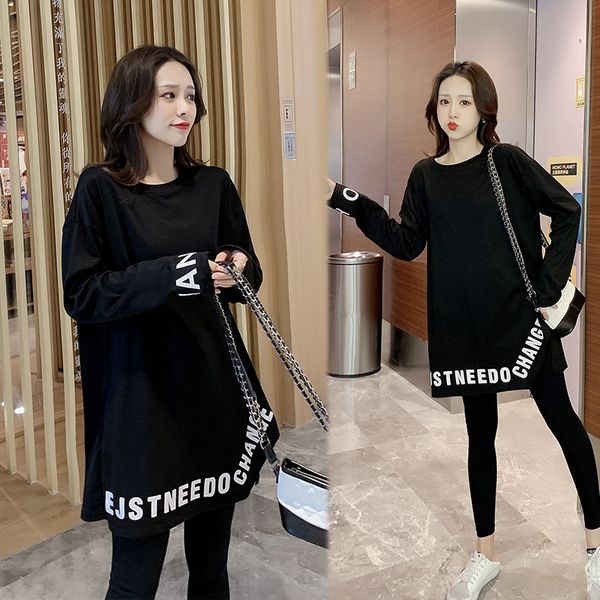 2020 maternity clothes spring clothing new style pure cotton printed loose-fit long t-style casual, White
2020 maternity clothes spring clothing new style pure cotton printed loose-fit long t-style casual, White