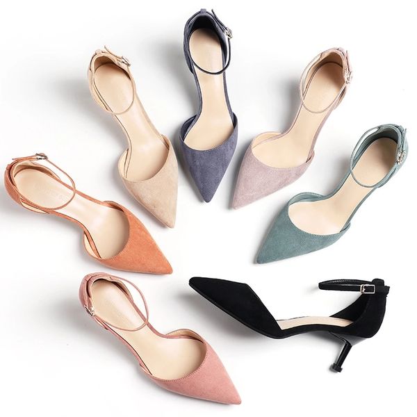 laasimi women's square high heels pumps shoes woman female sandals 6cm high heels shoes ladies flock point toe 2020 new pumps c14, Black
laasimi women's square high heels pumps shoes woman female sandals 6cm high heels shoes ladies flock point toe 2020 new pumps c14, Black