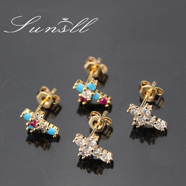stud sunsll gold copper small earring cubic zircon cross for women fashion party simple mini jewelry gifts, Golden;silver
stud sunsll gold copper small earring cubic zircon cross for women fashion party simple mini jewelry gifts, Golden;silver