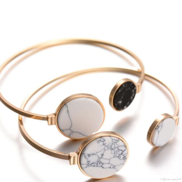 new vintage gold alloy triangle round white black turqoise marbleized stone charm cuff bangle adjustable bracelets cuff jewelry 
new vintage gold alloy triangle round white black turqoise marbleized stone charm cuff bangle adjustable bracelets cuff jewelry