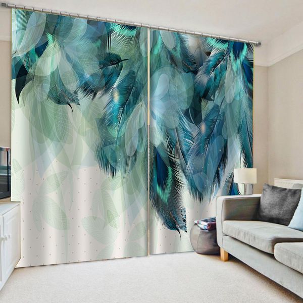 modern home decoration blackout 3d curtain stereoscopic lifelike blue feather curtains 3d curtains
modern home decoration blackout 3d curtain stereoscopic lifelike blue feather curtains 3d curtains
