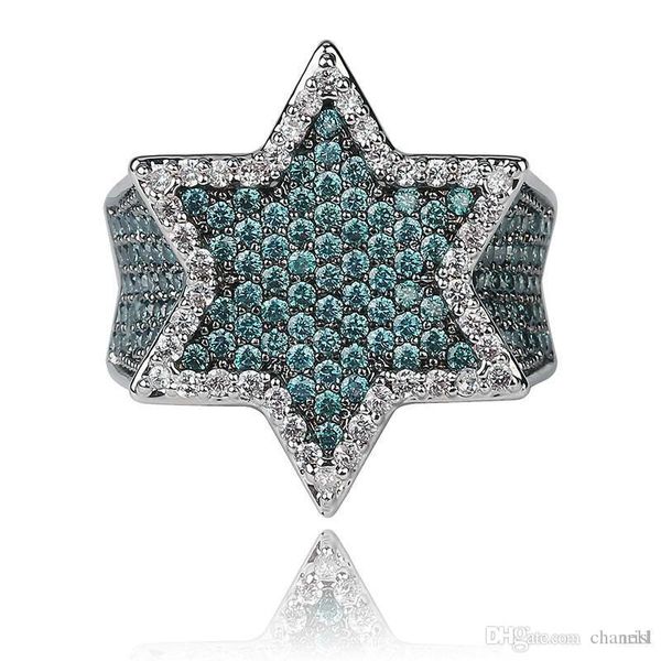 new iced out full cubic zircon franklin mint green gemstone men's hexagonal star gold ring hiphop jewelry gift, Silver
new iced out full cubic zircon franklin mint green gemstone men's hexagonal star gold ring hiphop jewelry gift, Silver
