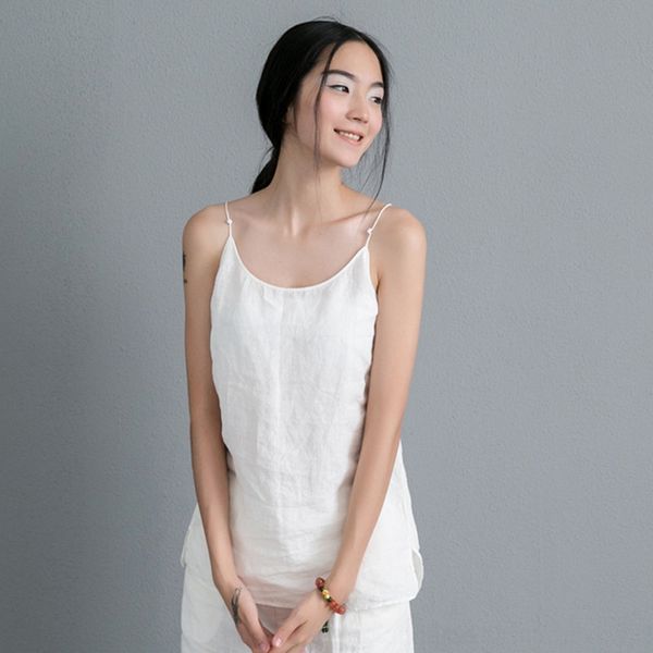 simple all-match women's handmade plate buckle white sling cotton and linen shirt cotton and linen base small suspender shirt, Camo
simple all-match women's handmade plate buckle white sling cotton and linen shirt cotton and linen base small suspender shirt, Camo